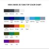 tank top color chart - Book Lover Gift Shop